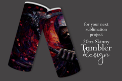 Halloween Tumbler Wrap, Sublimation Grim Reaper Tumbler. t2 Product Image 2