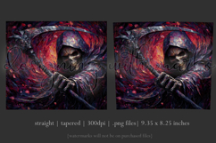 Halloween Tumbler Wrap, Sublimation Grim Reaper Tumbler. t2 Product Image 3