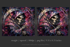 Halloween Tumbler Wrap, Sublimation Grim Reaper Tumbler. t4 Product Image 3