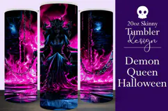 Halloween Tumbler Wrap, Halloween Demon Queen Tumbler, t2 Product Image 1