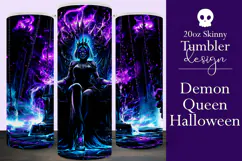Halloween Tumbler Wrap, Halloween Demon Queen Tumbler, t5 Product Image 1