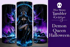 Halloween Tumbler Wrap, Halloween Demon Queen Tumbler, t7 Product Image 1