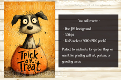 Halloween Garden Flag, Silly Dog Trick or Treat Garden Flag Product Image 2