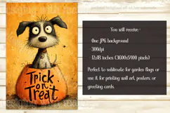 Halloween Garden Flag, Silly Dog Trick or Treat Garden Flag Product Image 2