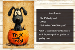 Halloween Garden Flag, Silly Dog Trick or Treat Garden Flag Product Image 2