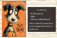 Halloween Garden Flag, Silly Dog Trick or Treat Garden Flag Product Image 2