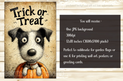 Halloween Garden Flag, Silly Dog Trick or Treat Garden Flag Product Image 2