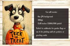 Halloween Garden Flag, Silly Dog Trick or Treat Garden Flag Product Image 2