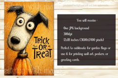 Halloween Garden Flag, Silly Dog Trick or Treat Garden Flag Product Image 2