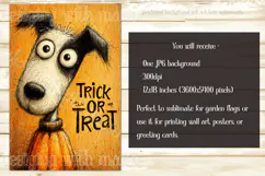 Halloween Garden Flag, Silly Dog Trick or Treat Garden Flag Product Image 2
