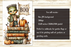 Halloween Garden Flag, Little Frank Boo Halloween Flag, d1 Product Image 2