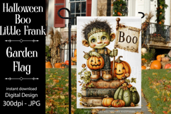 Halloween Garden Flag, Little Frank Boo Halloween Flag, d2 Product Image 1