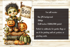 Halloween Garden Flag, Little Frank Boo Halloween Flag, d2 Product Image 2