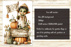 Halloween Garden Flag, Little Frank Boo Halloween Flag, d4 Product Image 2
