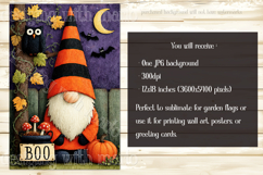 Halloween Garden Flag, Halloween Boo Gnome Garden Flag d1 Product Image 2