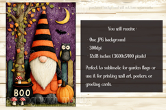 Halloween Garden Flag, Halloween Boo Gnome Garden Flag d2 Product Image 2