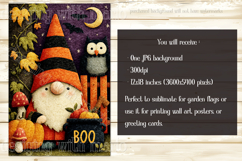 Halloween Garden Flag, Halloween Boo Gnome Garden Flag d4 Product Image 2
