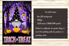 Halloween Garden Flag, Trick or Treat Gnome Garden Flag Product Image 2