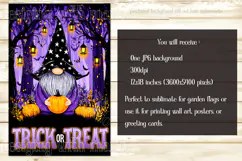 Halloween Garden Flag, Trick or Treat Gnome Garden Flag Product Image 2