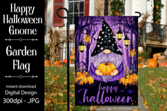 Halloween Garden Flag, Happy Halloween Gnome Garden Flag d6 Product Image 1