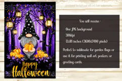 Halloween Garden Flag, Happy Halloween Gnome Garden Flag d7 Product Image 2
