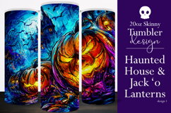 Halloween Tumbler Wrap, Haunted House, Jack o Lanterns, t1 Product Image 1