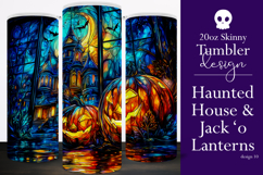 Halloween Tumbler Wrap, Haunted House, Jack o Lanterns, t10 Product Image 1
