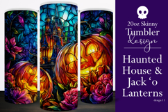 Halloween Tumbler Wrap, Haunted House, Jack o Lanterns, t11 Product Image 1
