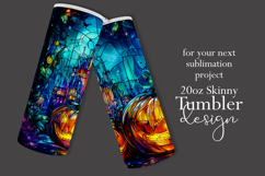 Halloween Tumbler Wrap, Haunted House, Jack o Lanterns, t12 Product Image 2