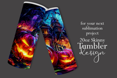 Halloween Tumbler Wrap, Haunted House, Jack o Lanterns, t2 Product Image 2