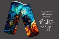 Halloween Tumbler Wrap, Haunted House, Jack o Lanterns, t3 Product Image 2