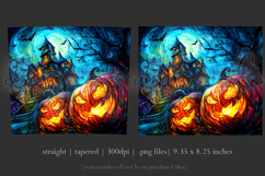 Halloween Tumbler Wrap, Haunted House, Jack o Lanterns, t3 Product Image 3