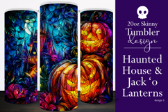 Halloween Tumbler Wrap, Haunted House, Jack o Lanterns, t5 Product Image 1