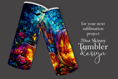 Halloween Tumbler Wrap, Haunted House, Jack o Lanterns, t8 Product Image 2