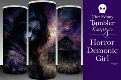 Halloween Tumbler Wrap, Halloween Demon Girl Tumbler, t1 Product Image 1