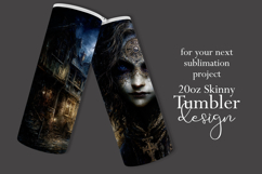 Halloween Tumbler Wrap, Halloween Demon Girl Tumbler, t3 Product Image 2