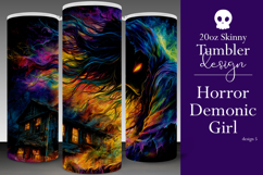 Halloween Tumbler Wrap, Halloween Demon Girl Tumbler, t5 Product Image 1