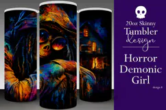 Halloween Tumbler Wrap, Halloween Demon Girl Tumbler, t8 Product Image 1