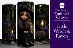 Halloween Tumbler Wrap, Halloween Little Witch Raven, d1 Product Image 1