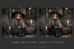 Halloween Tumbler Wrap, Halloween Little Witch Raven, d1 Product Image 3