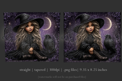 Halloween Tumbler Wrap, Halloween Little Witch Raven, d2 Product Image 3