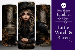 Halloween Tumbler Wrap, Halloween Little Witch Raven, d4 Product Image 1