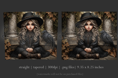 Halloween Tumbler Wrap, Halloween Little Witch Raven, d4 Product Image 3