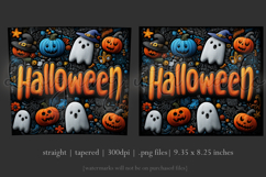 Halloween Tumbler Wrap, Halloween Pumpkin Ghosts Tumbler t3 Product Image 3