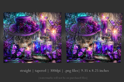 Halloween Tumbler Wrap, Hat, Flowers, Skull Tumbler Wrap, t2 Product Image 3