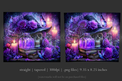 Halloween Tumbler Wrap, Hat, Flowers, Skull Tumbler Wrap, t3 Product Image 3