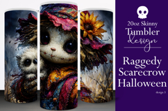 Halloween Tumbler Wrap, Halloween Raggedy Scarecrow, t3 Product Image 1