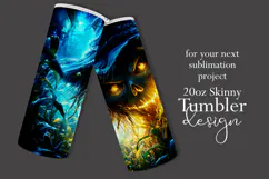 Halloween Tumbler Wrap, Halloween Scary Scarecrow Tumbler t2 Product Image 2