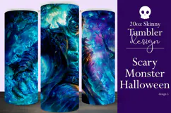 Halloween Tumbler Wrap, Halloween Scary Monster Tumbler t5 Product Image 1