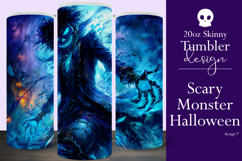 Halloween Tumbler Wrap, Halloween Scary Monster Tumbler t7 Product Image 1